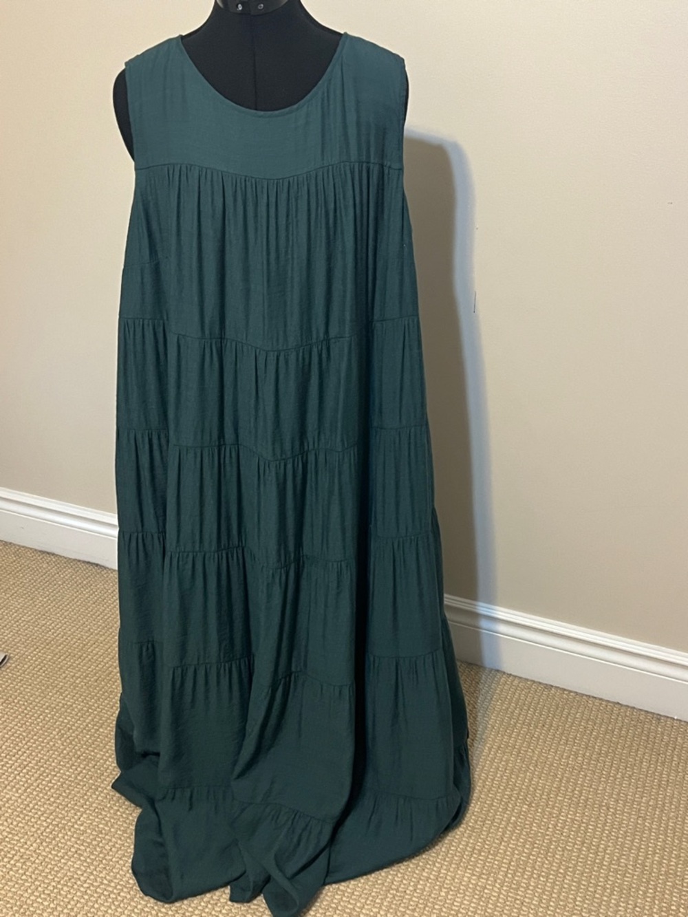 J. JILL Sleeveless Maxi Dress Jade Green - Picture 2 of 9